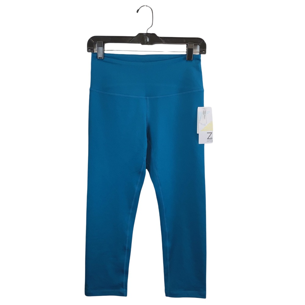 NEW Z by‎ Zella High Waist Crop Aqua Teal Ink Leggings Small